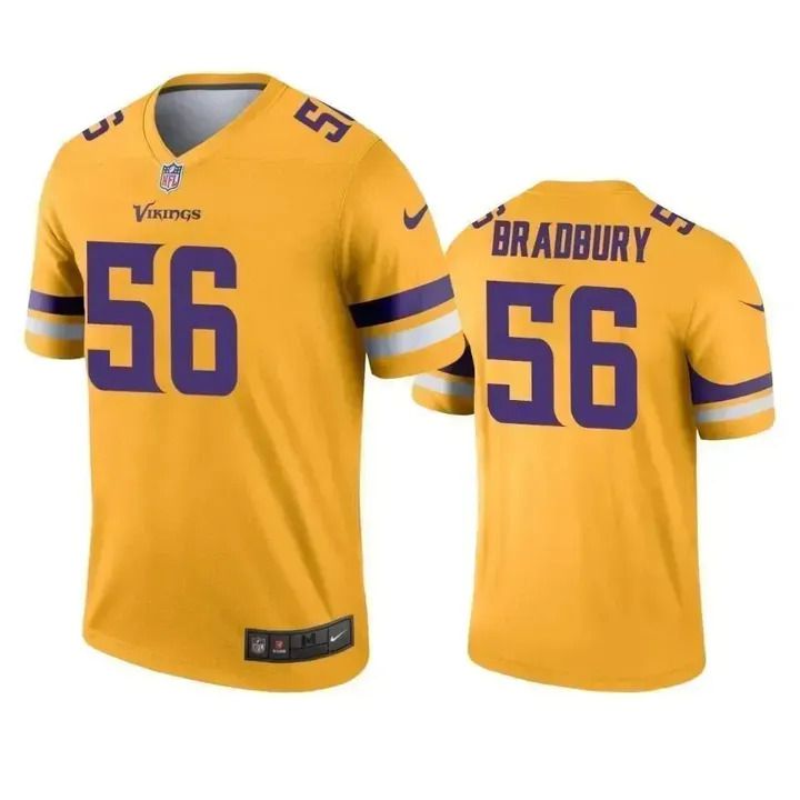Men Minnesota Vikings #56 Garret Bradbury Nike Gold Inverted Legend NFL Jersey->minnesota vikings->NFL Jersey